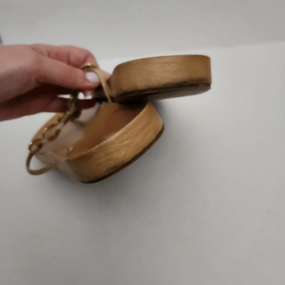 STUART WEITZMAN | Leather floral print sandals flip flops amber sz 10 - Picture 5 of 7